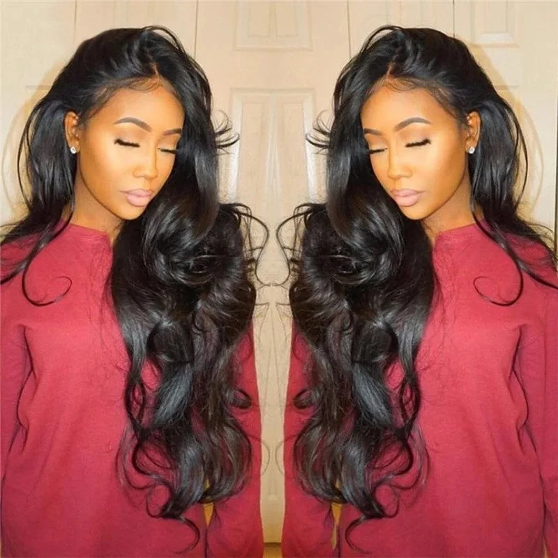 

18-42 inch Body Wave 13x4 13x6 HD Transparent Lace Front Human Hair Wig Pre Plucked 200 250 Density Lace Frontal Wigs for Women