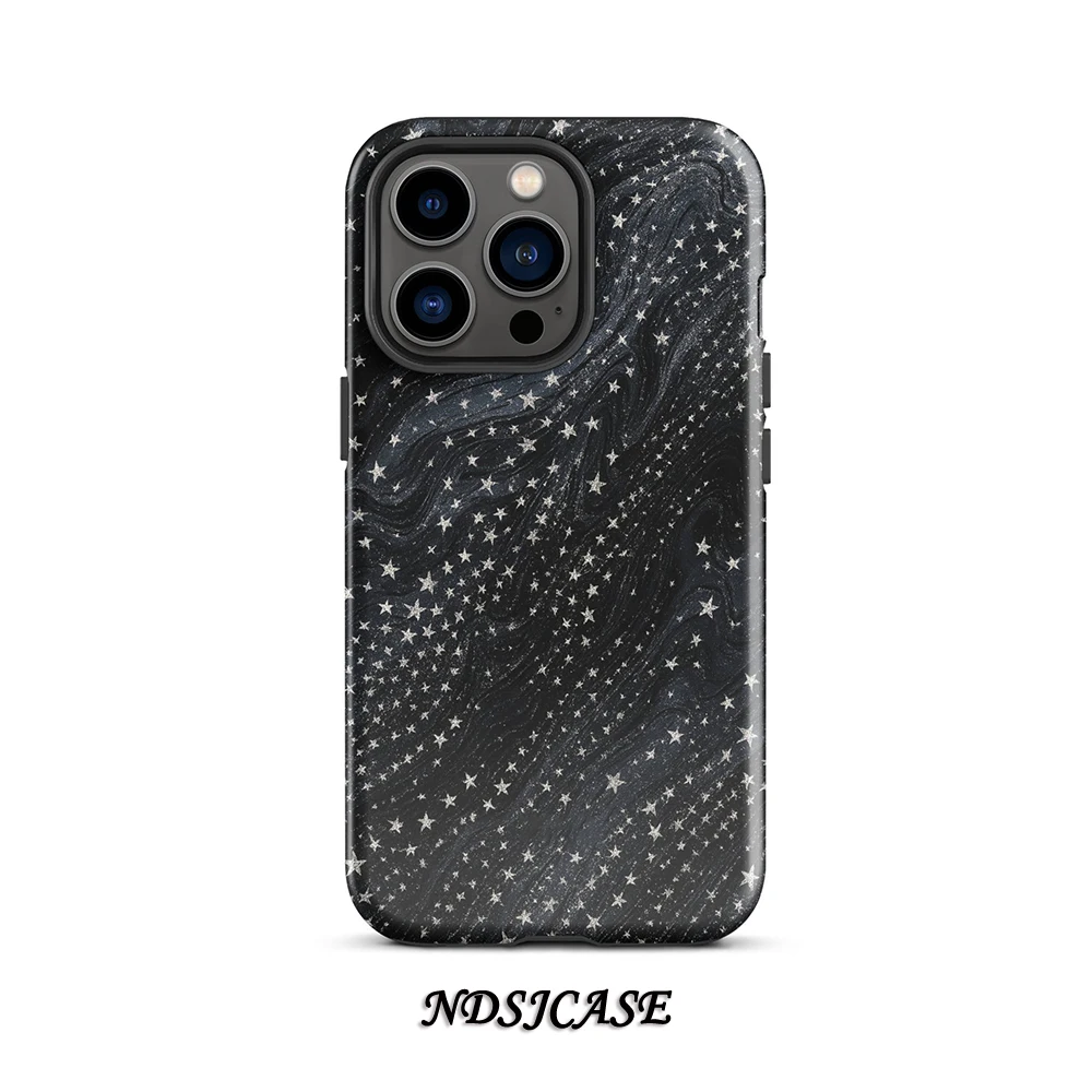 Funda de teléfono cósmica para iPhone 17 16 15 14 13 12 11 X XS XR XSMAX 7 8 Air Pro Max Plus cubierta trasera de lujo de doble capa