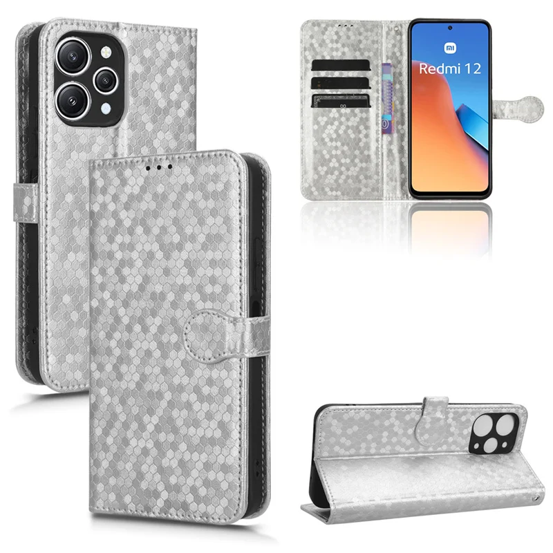 For Redmi 12 Redmi12 Luxury Smooth Wallet Magnetic Book Case Phone mobile phone flip cover protective case - náhled 5