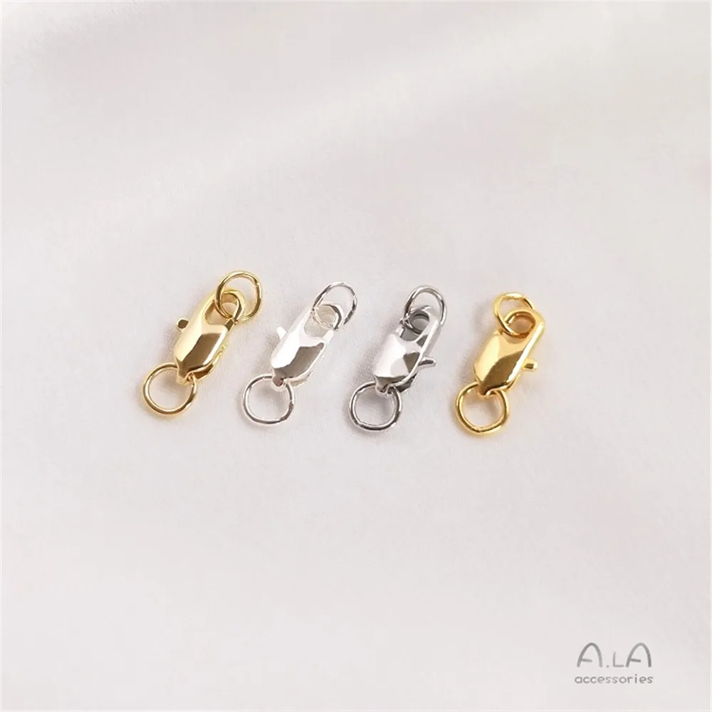 14K18K real gold sterling silver color DIY accessories fishtail buckle spring buckle lobster buckle diy jewelry materials