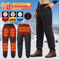 Unisex Heated Pants 10-Heating Zones Electric Heated Trousers 3-Temperature Mode Heating Warmer Pants For Outdoor Camping Skiing