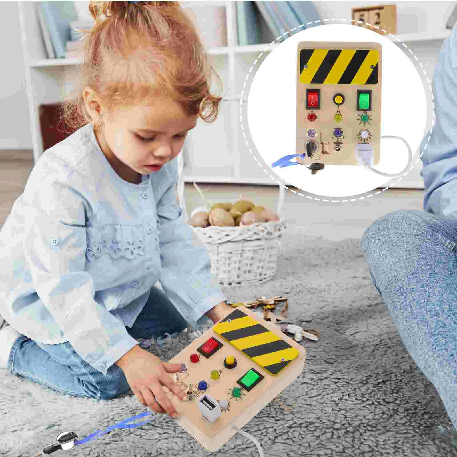 

Traffic Light Busy Board Toys for 1+ Year Old Travel Toddlers 1-3 Sensory 4 Children's