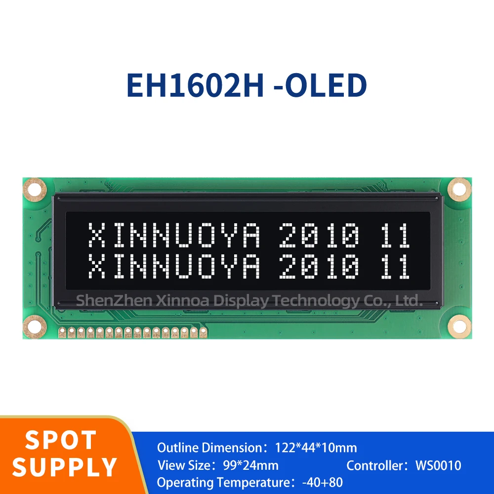 Black Background And White Text OLED Display Screen 16PIN Large Characters 1602 162 16*2 Character LCD Module Display LCM Screen