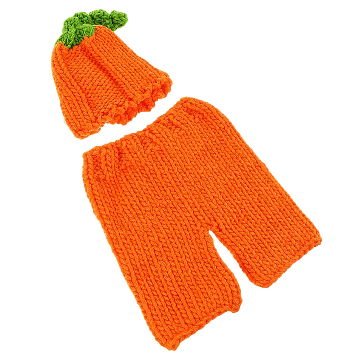 

1Set Baby Pumpkin Knitting Clothes Orange Cotton Newborn Photo Costume Baby Photo Props Halloween Outfit Halloween Costume