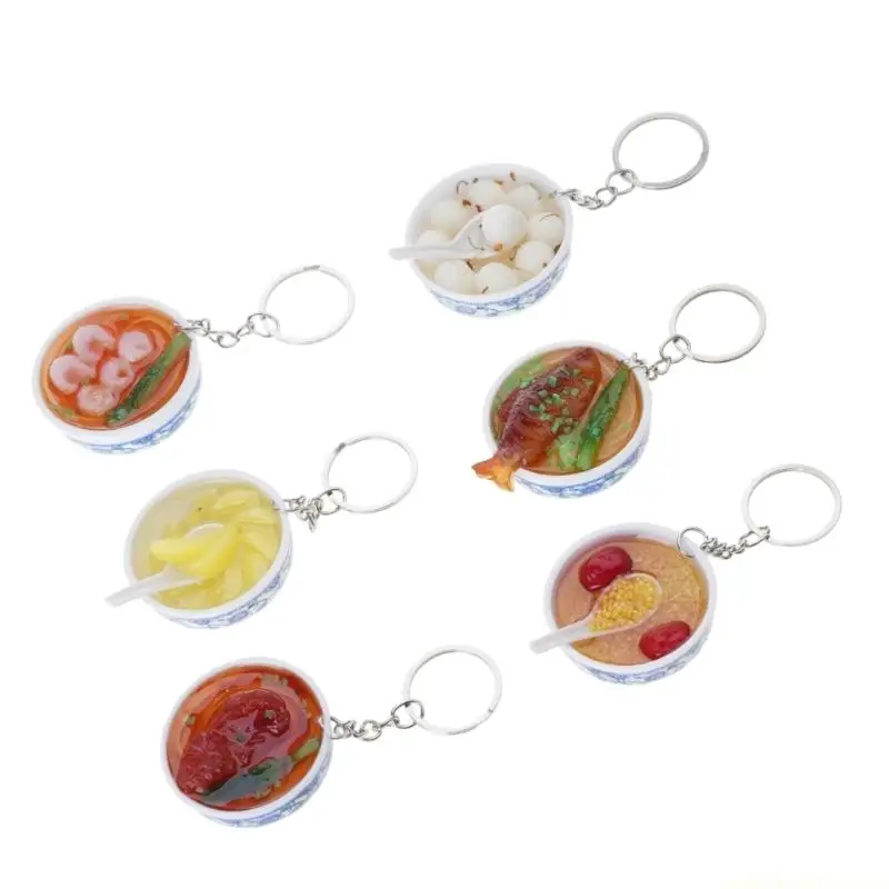 Creative Delicious Kitchen Accessories Bag Pendant Simulation Keychain