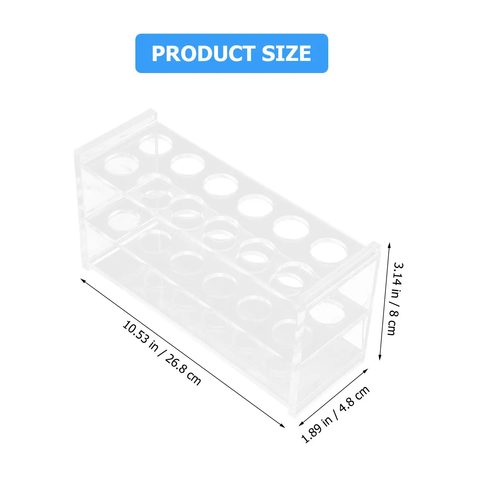 12 hole Tube Rack for Laboratory Tube Holder 10ml Tubes Holder Laboratory ganizer PMMA Material Two tier Design