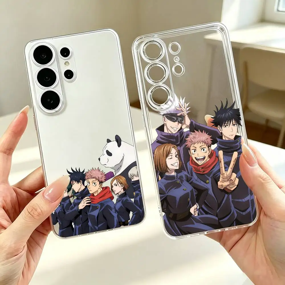 J-Jujutsu Kaisen Anime  Phone Case Transparent Silicone Soft For Samsung S25,S24,S21,S22,S23,S30,Ultra,S20,Plus,Fe Gift