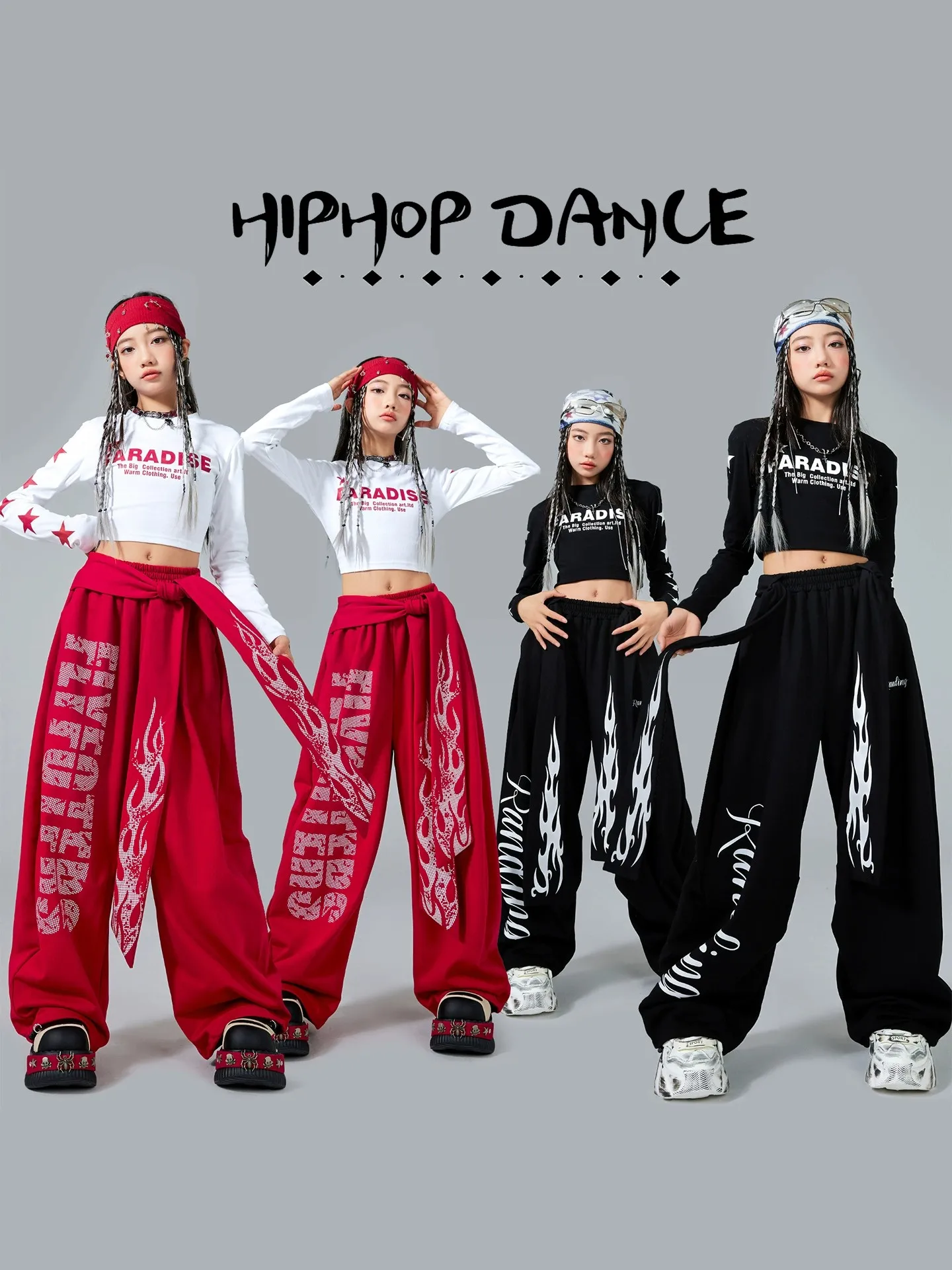 

Girls Jazz Dance Performance Costume Set Korean Sle Faionable Practice Suit Personalized Stage Performance Outfit