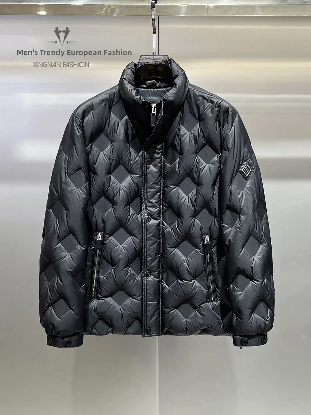 

Мужской утепленный пуховый жилет в европейском стиле с цветочным узором, высококачественный, пушистый, 90% белый пух