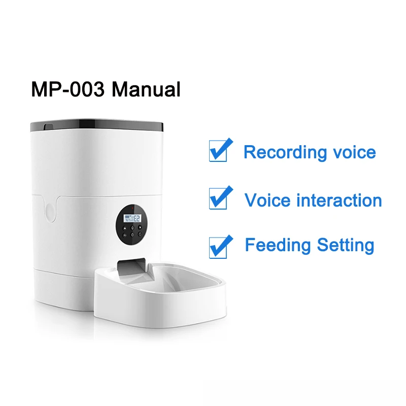 เครื่องให้อาหารสัตว์เลี้ยงอัตโนมัติ 4 ลิตร สำหรับแมวและสุนัข พร้อมกล้อง