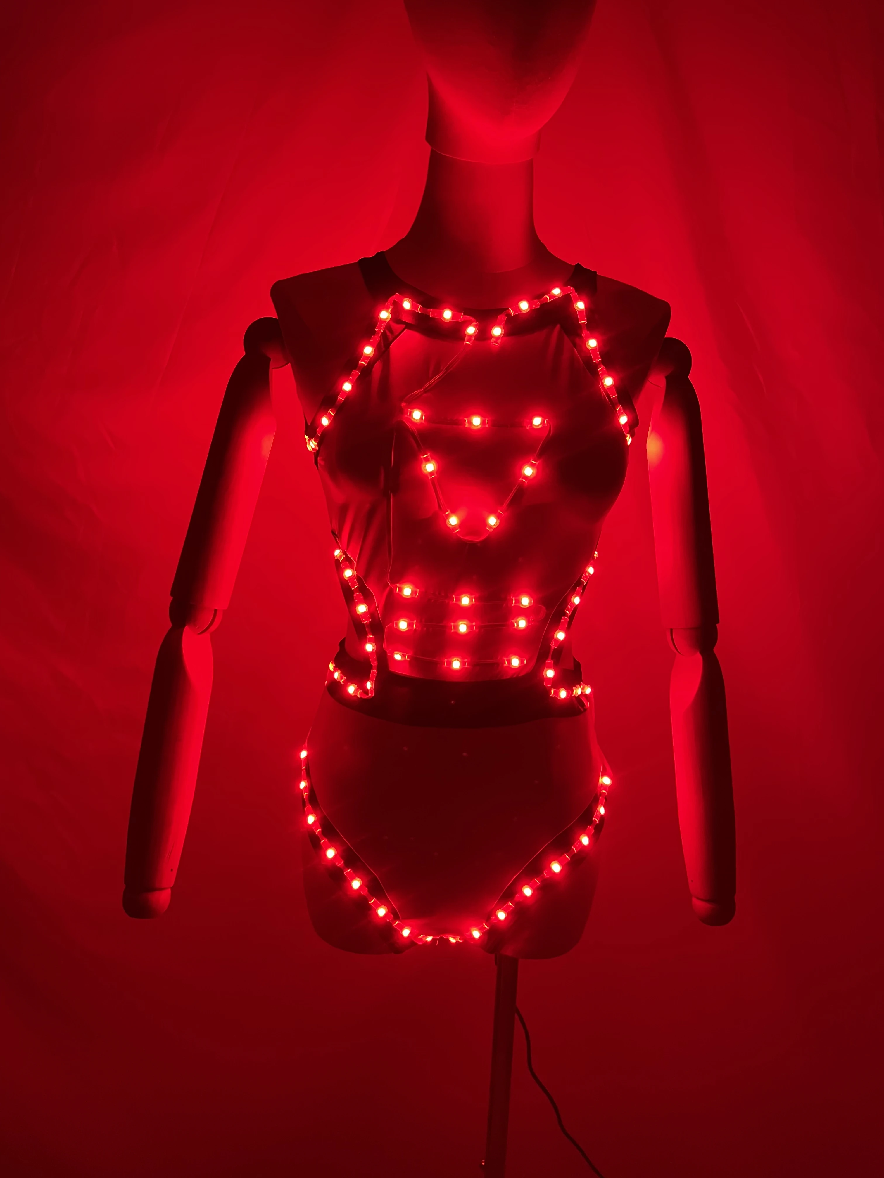 Color Change LED Light Club Cloth Women Sexy Remote Control Glow Bodysuit Dance Bar Nightclub GOGO Singer Performance Costume