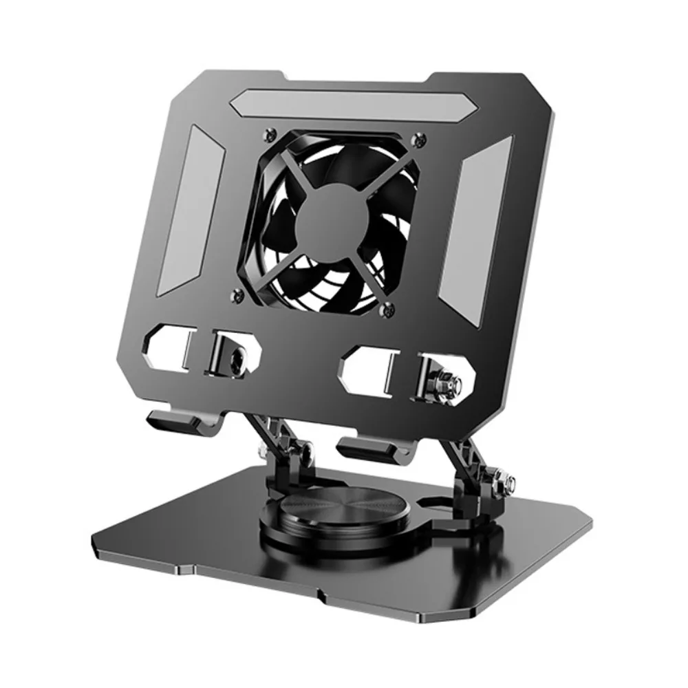 360 ° Rotatable Cooling Fan Tablet Bracket Foldable Adjustable Tablet Cooler Base Stand Cooling Portable Tablet Radiator Bracket