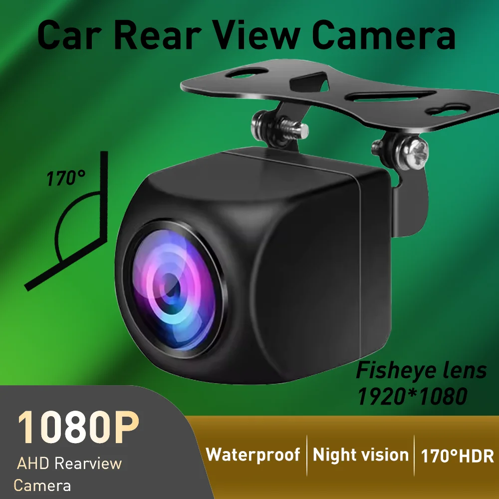 Car Rear View Camera 4LED Night Vision Reversing Automatic Parking Monitor CCD IP68 Waterproof 170 Degree High-Definition Image