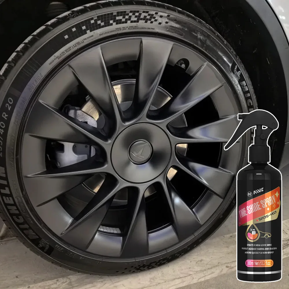 Car Tire Shine Coating Aivc Long Lasting Tyre High Gloss Plastic Rubber Wheel Restorer Agent Spray Tyre Polishing Car Detailing