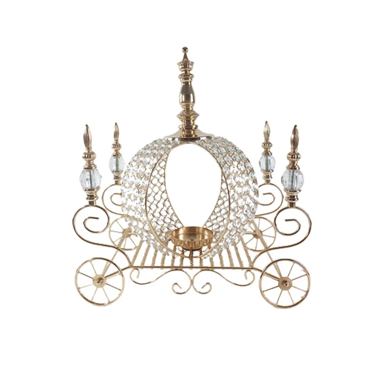 European wedding classic car castle crystal candlestick wedding flower props decoration scene arrangement float ornament