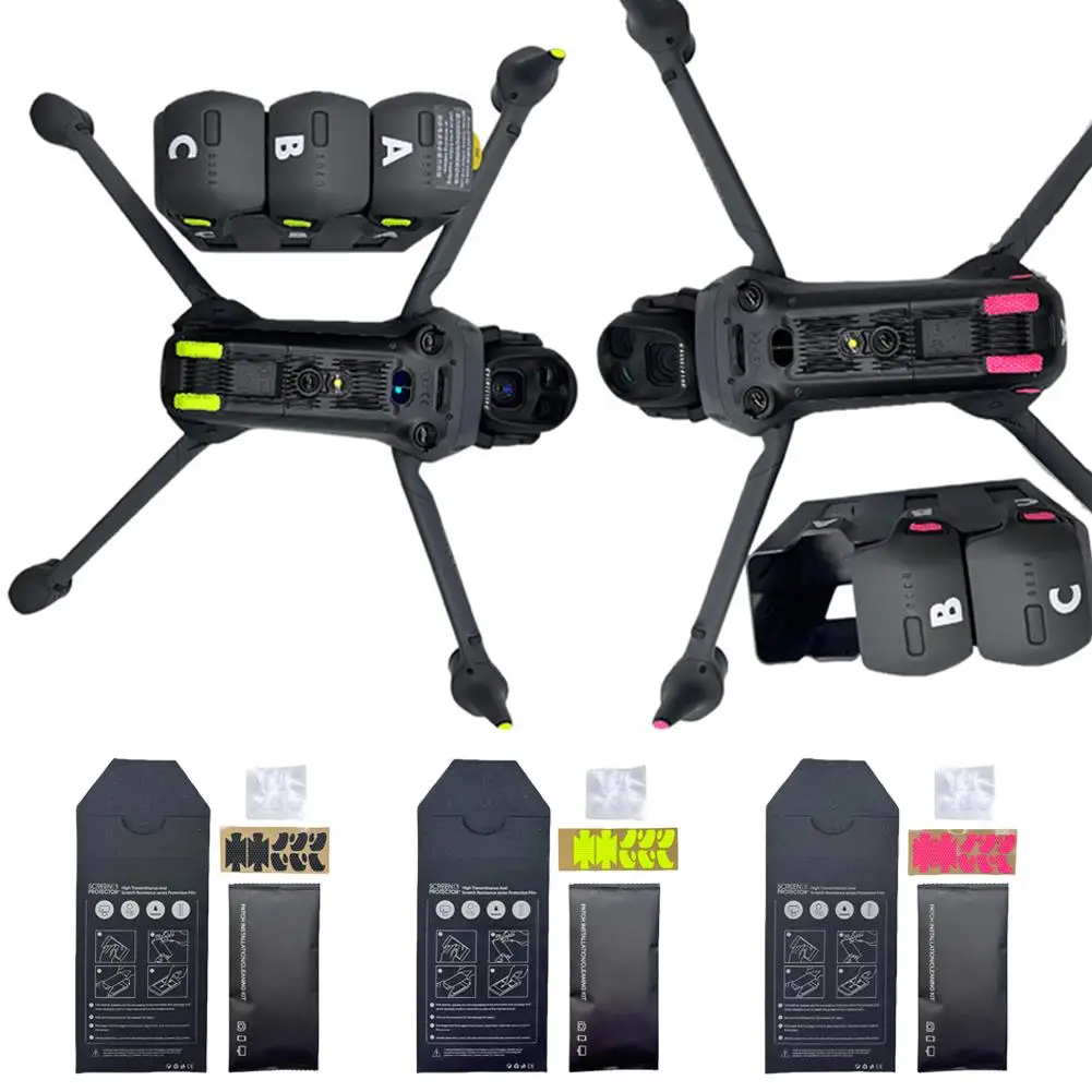 

For DJI Mavic 4 Pro Anti-slip Foot Stickers Colored Battery Accessory Numbered Drone wear-resistant Markings Anti-scratch D A4U7