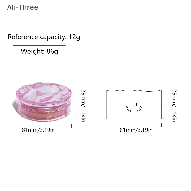 1 pz 12g vuoto cuscino d'aria soffio scatola portatile custodia per trucco cosmetico contenitore con spugna in polvere specchio per fondotinta BB Cream