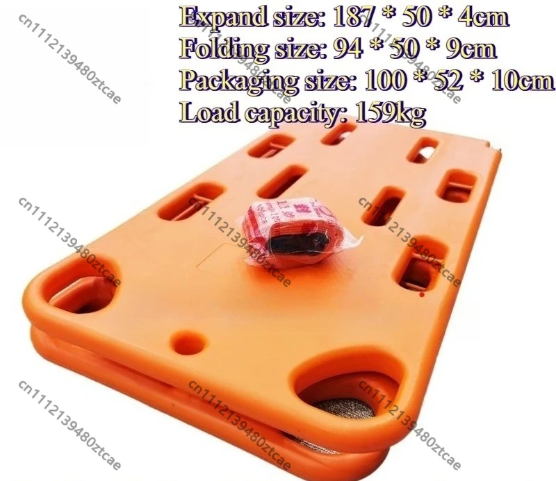 PE Folding Spinal Fixation Plate, Double Fold Floating Rescue Stretcher for Emergency Firefighting First Aid Life Saving Use