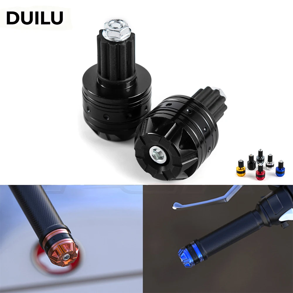 

DUILU Universal Motorcycle Handlebar Grips Handle Bar Cap End Plugs Counterweight Cap Protective Aesthetic Accessories For HONDA