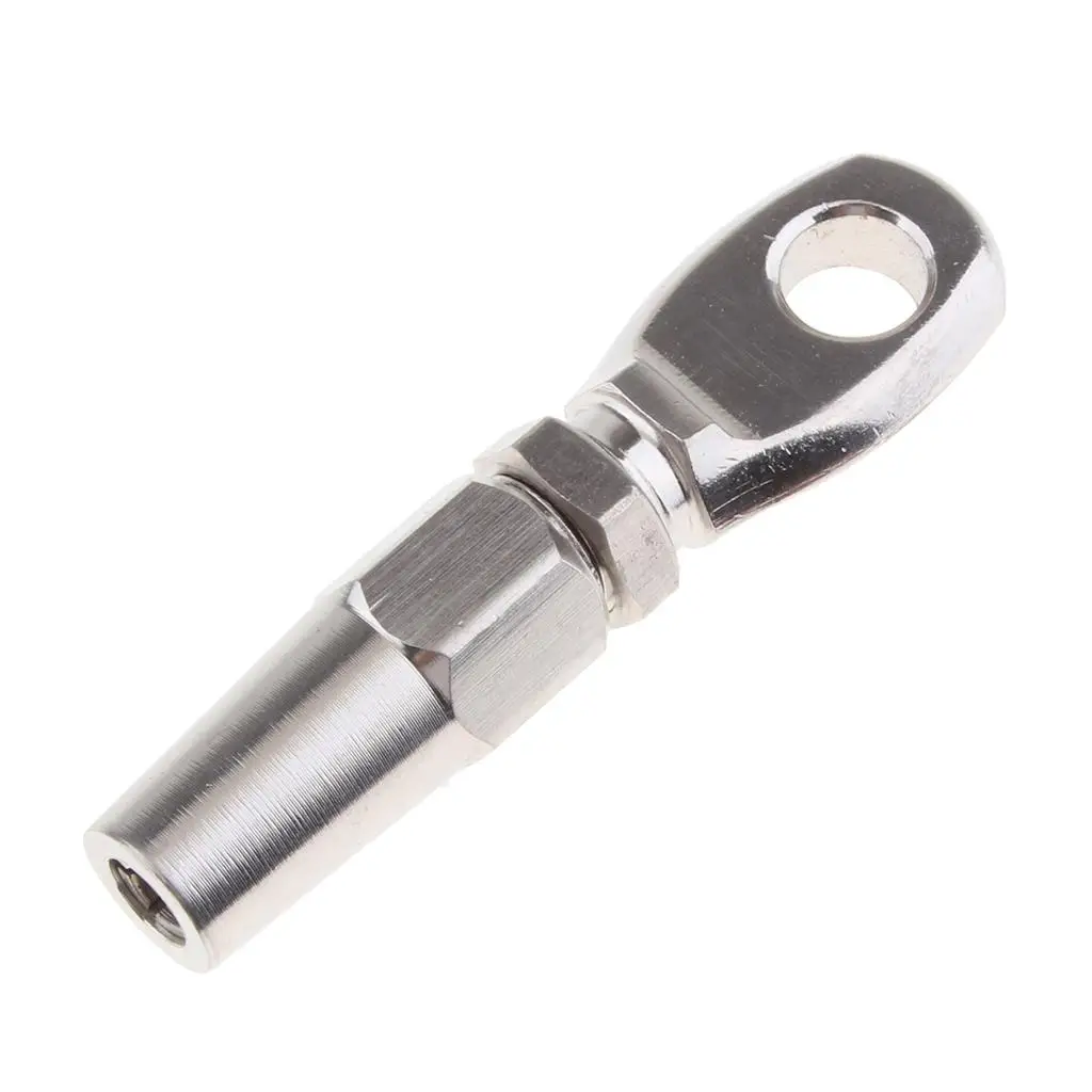 1 Pcs Marine 316 Stainless Steel Swageless Eye Terminal for 6mm Wire Rope for Boat Yacht Wire Cable Etc Boat Hardware