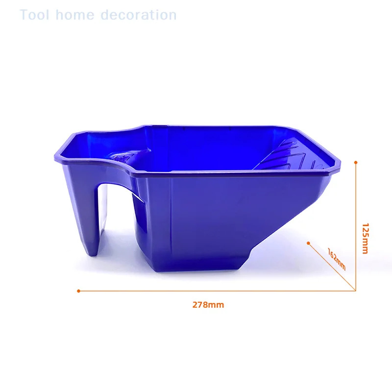Tazza per vernice portatile da 4 pollici con supporto per rullo: materiale PP durevole, grande capacità, comoda per pennelli e rulli