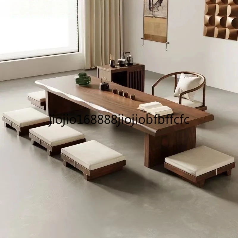 Suitable for walnut tatami tea table, short table, Zen table, convex window tea