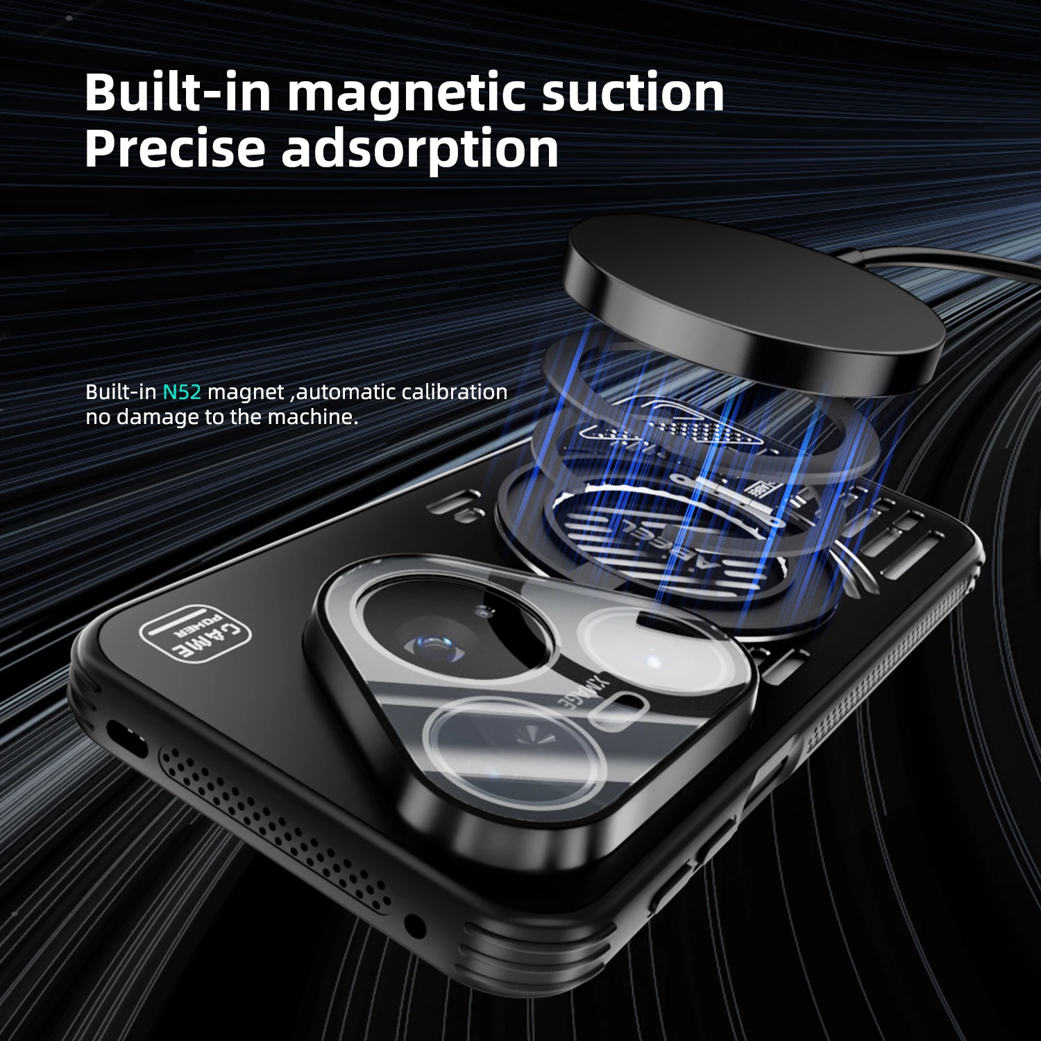 

For Huawei Pura 80 Ultra 70 Pro Case Protective Magsafe Phone Holder Heat Dissipation Perforated Magnetic Back Cover