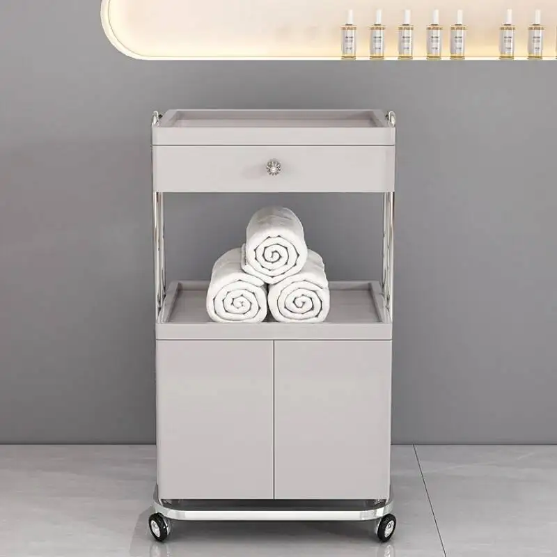 

Rolling Beauty Salon Trolley Luxury Design Tool Cart Trolley Manicure Modern Organizer Carrito Con Ruedas Salon Furniture HD50TC