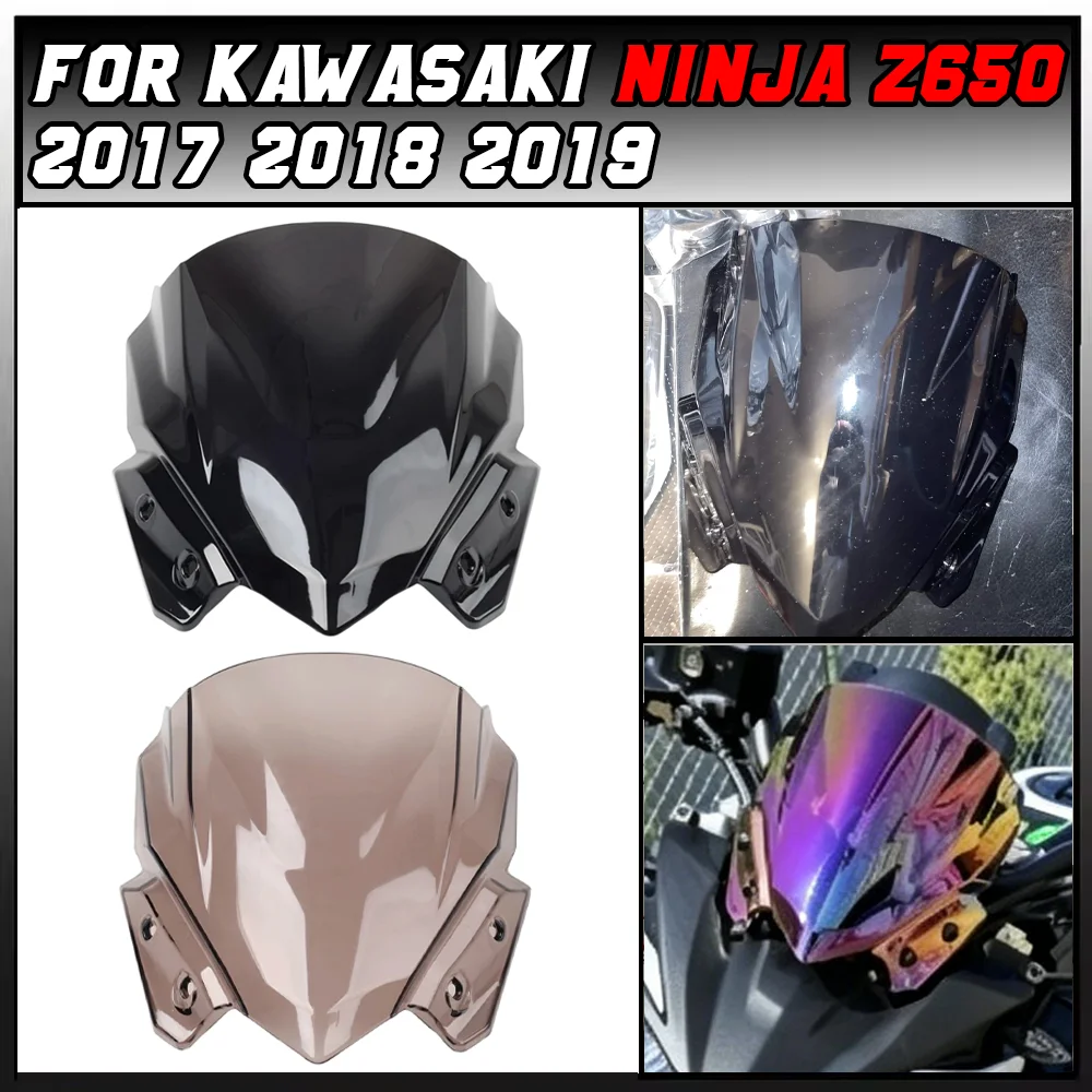 

z650 17-19 Motorcycle Windshield WindScreen Wind Screen Deflectors For KAWASAKI Ninja Z650 Z 650 2017 2018 2019
