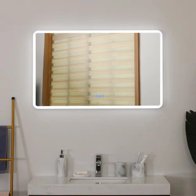 

[Hot Sale] Modern Wall Smart Mirror Lighted Bathroom Fog Mirror Led Bathroom Mirror With Led Light