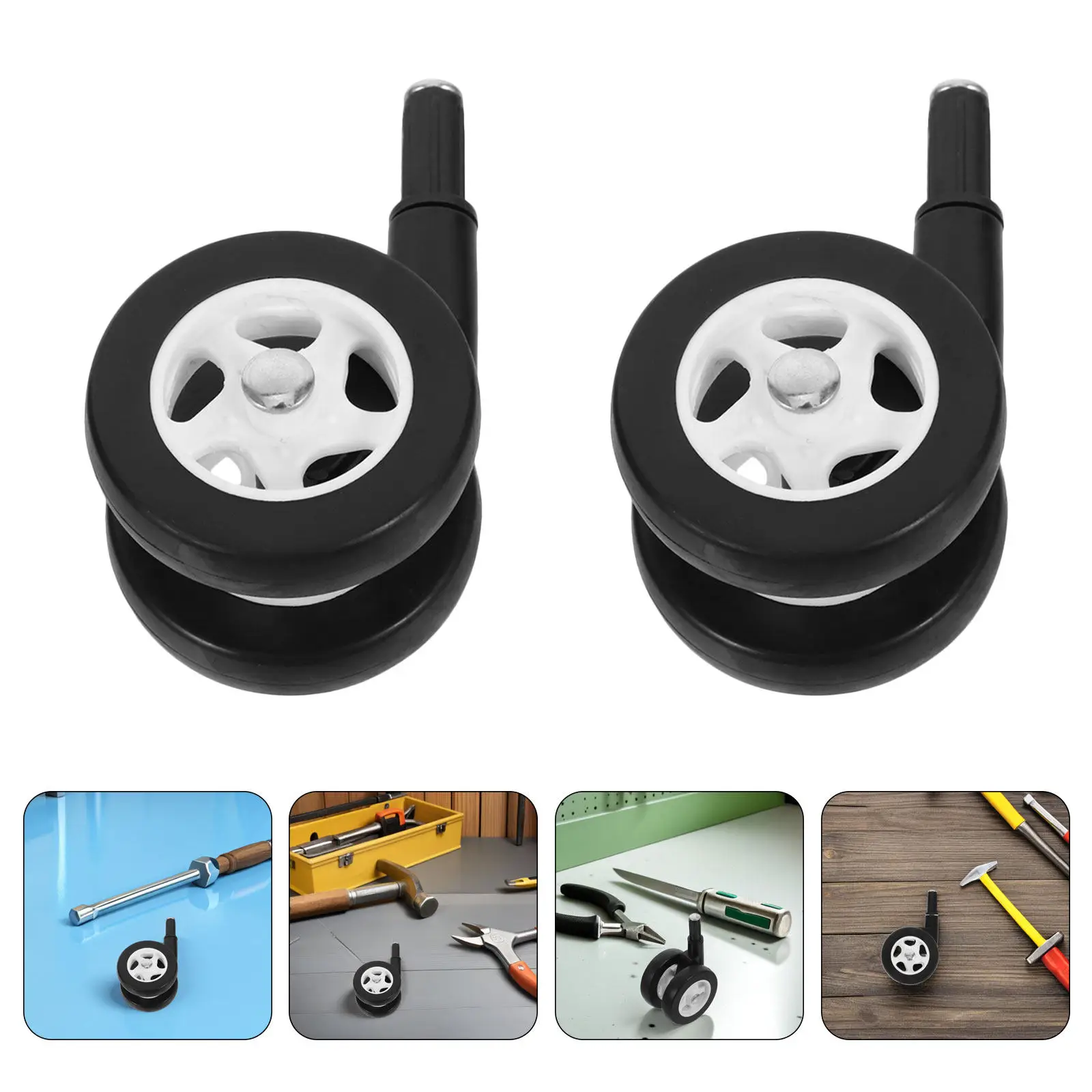 8 Pcs Baby Toddler Wheels Walker Plastic Casters for Walkers Black PP Kids Embrace