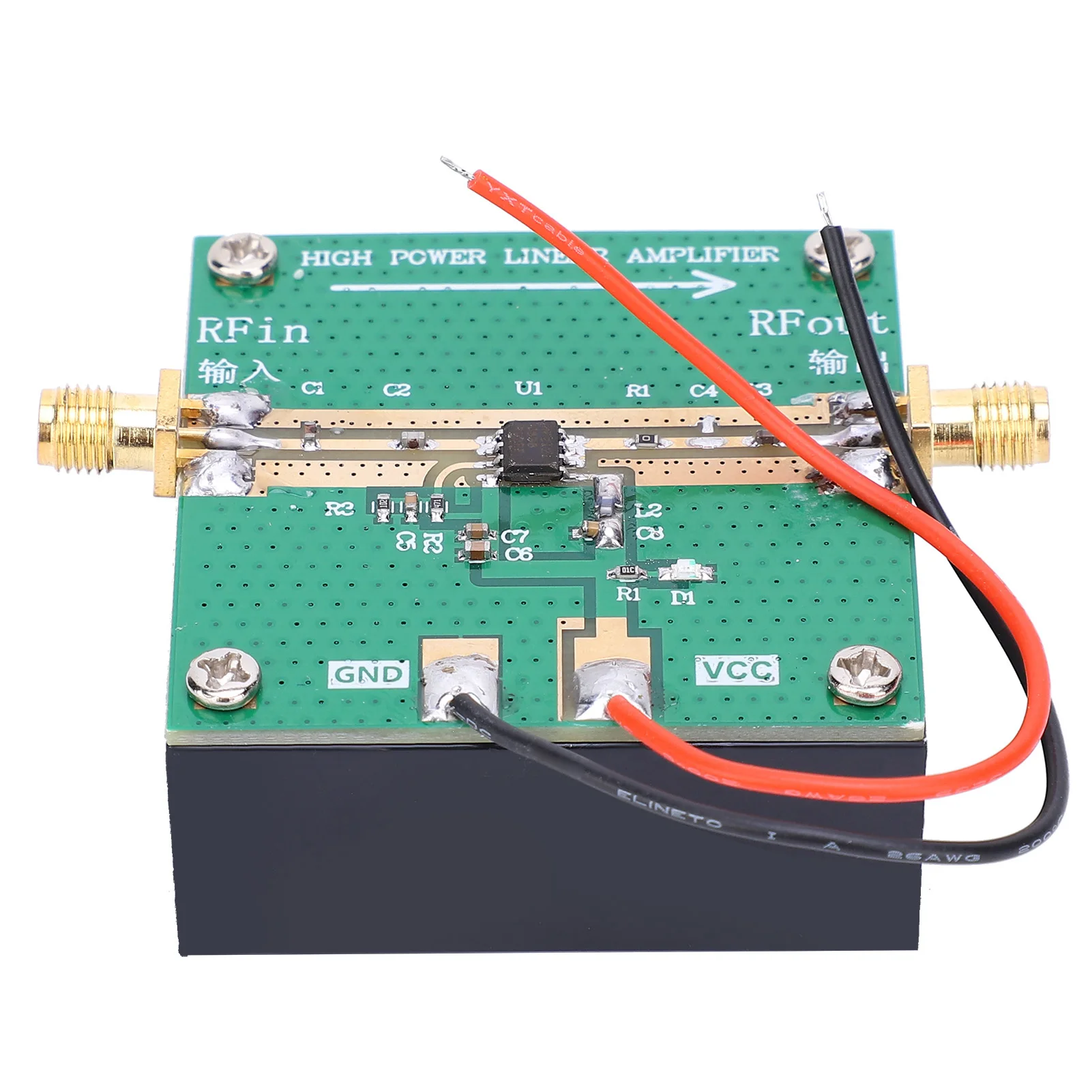 RF2126 HF-Leistungsverstärker 400-2700 MHz 2,4 GHz 1 W Verstärker mit Kühlkörper HF-Verstärker mit Kühlkörper