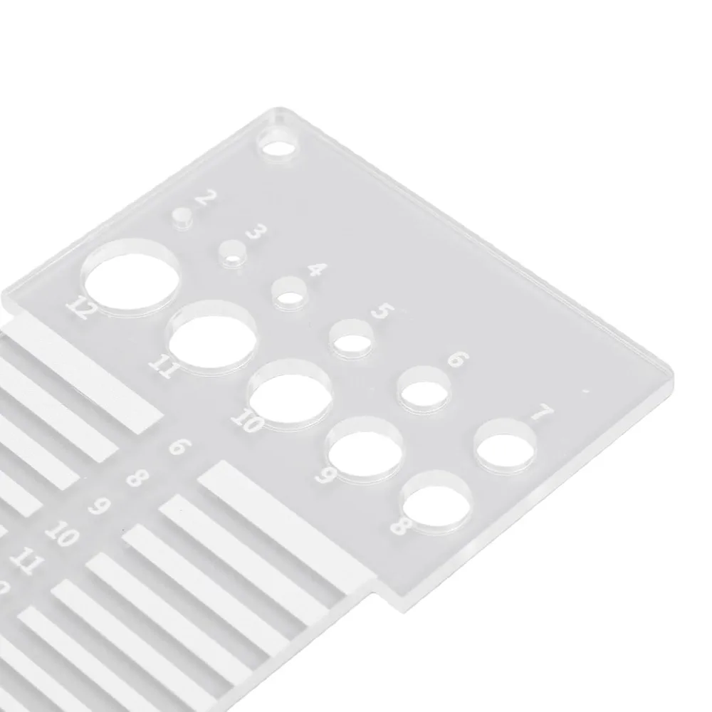 2pcs Acrylic Material Spinning Ruler Direction Indicator Multifunctional Design Spinning Control Card Combination Ruler