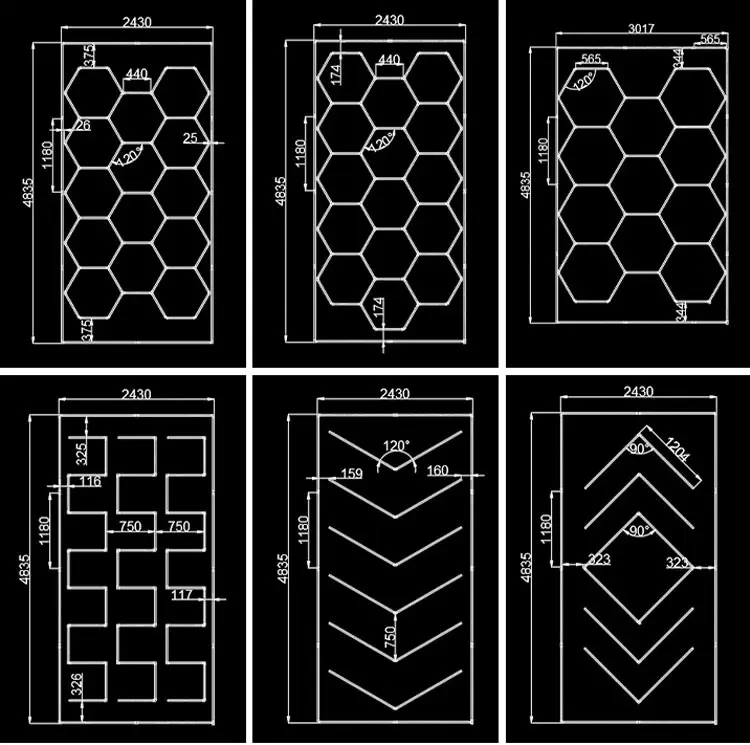 Imagem -06 - Honeycomb Led Luz de Teto para Oficina de Carro Film Coating Hexágono Barbeiro Detalhamento Venda Quente Exportação Dropshipping