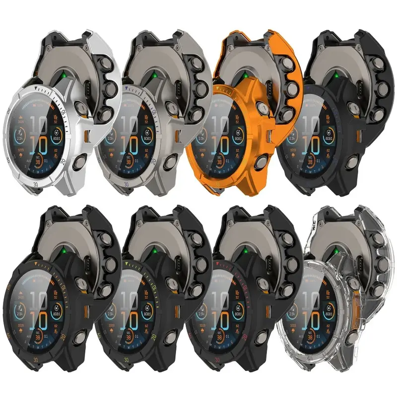 PC Case+Glass for Garmin Fenix 8 43mm 51mm 47mm Screen Protector Anti-scratch Film Bumper Protective Cover for Garmin Fenix 8 - Image 3
