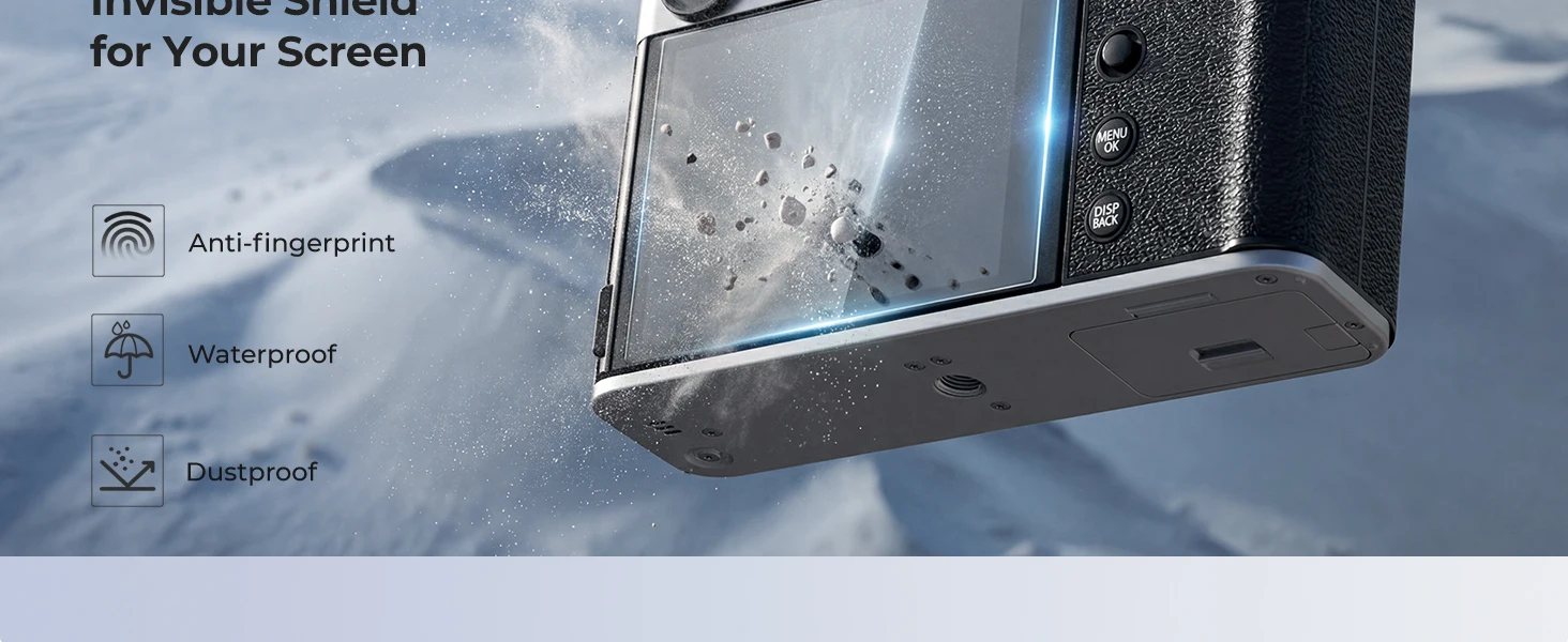 K&F CONCEPT 3 Stück Displayschutz für Fujifilm XE5 XM5 Kamera PF28 Ultraklares Gehärtetes Glas Kratzfest Ultrastark – Detail 2