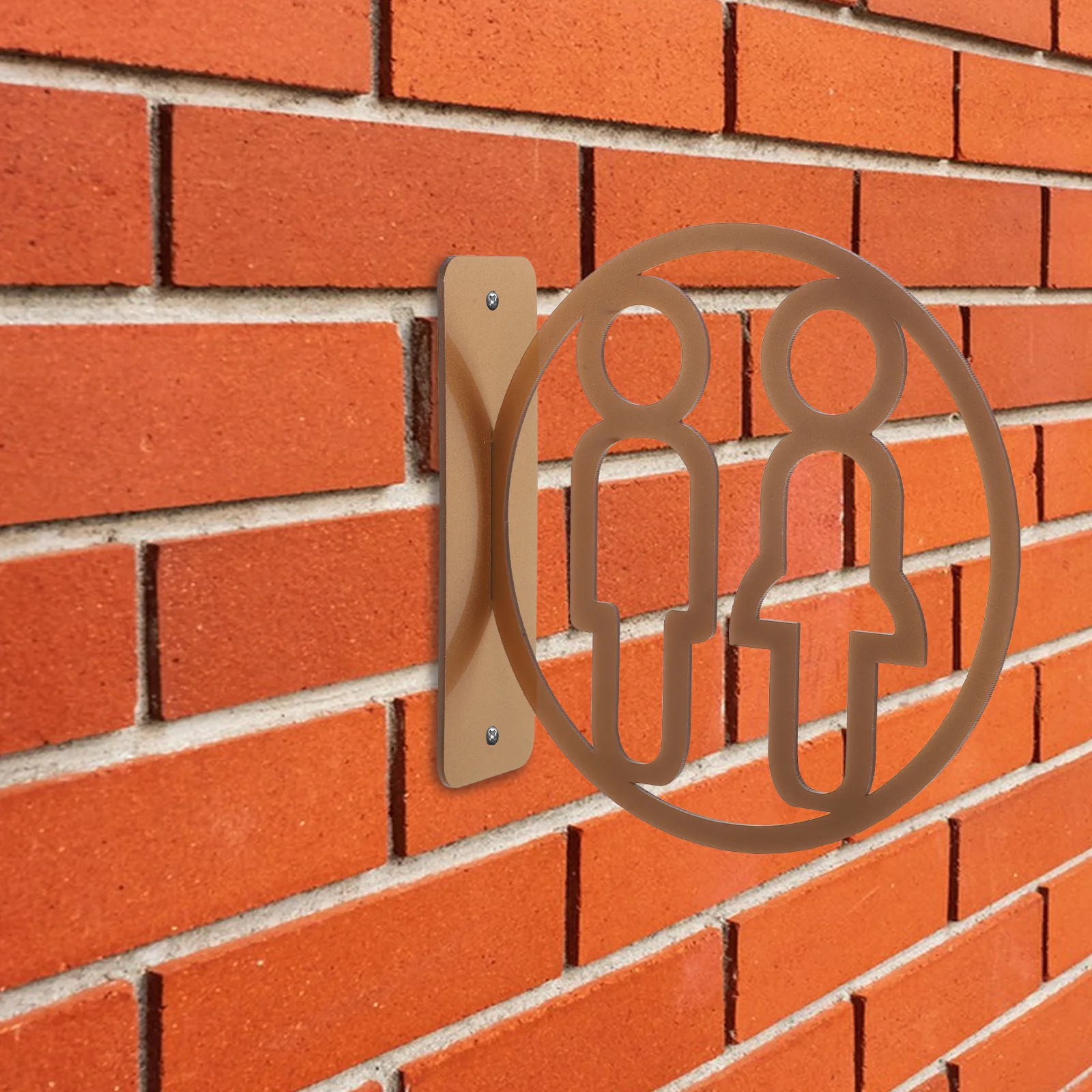 

Double-Sided Men Women Toilet Sign Acrylic Wall Mount Restroom Sign Bathroom Signs for Home Office Business Toilet Door Label