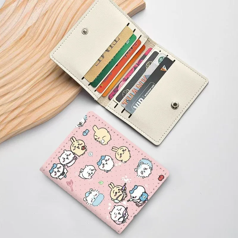 

Chiikawa Card Holder Usagi Cartoon Cute PU Multi Slot Wallet Bags Driver's License Credit Bank Card Light Thin Portable Gifts