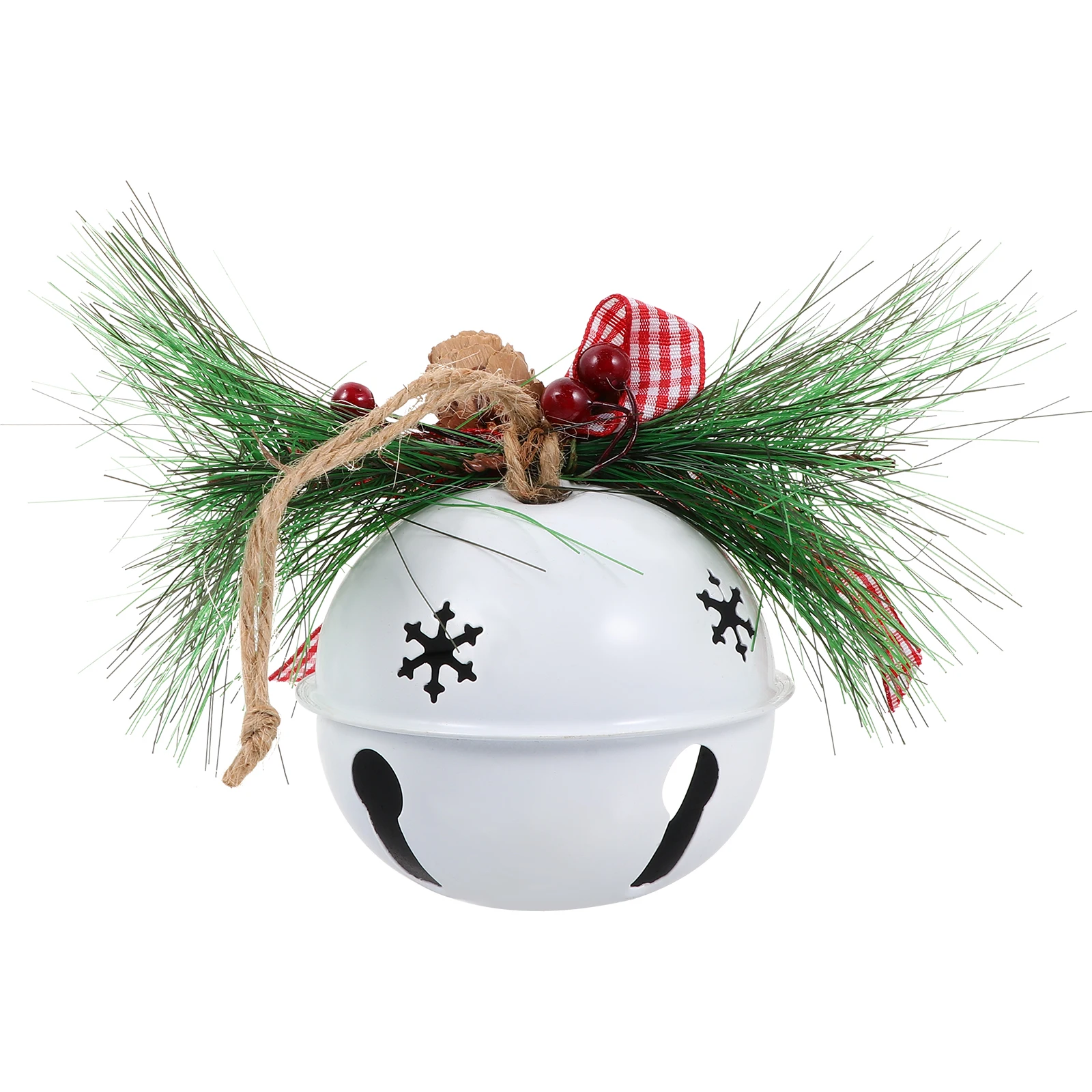 

Christmas Santa Bell 70mm White Rustic Iron Jingle Tree Ornaments DIY Craft Gifts Christmas Bells Bell Decorations Smooth Edges