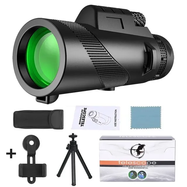 Tragbare Leistungsstarke 80X100 HD Monokulare 50000M Teleskop Long Range Zoom Mit Stativ Telefon Clip Für Outdoor Jagd Camping tourismus