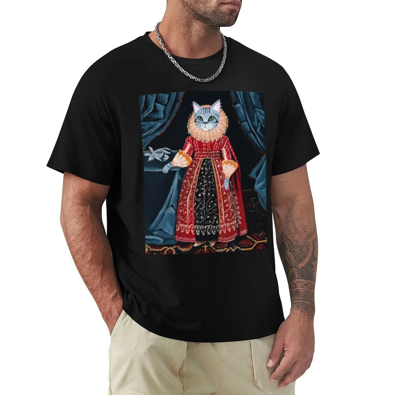 

Lady Tabitha Silverly Elizabethan Cat T-Shirt sports fans anime stuff plain white t shirts men