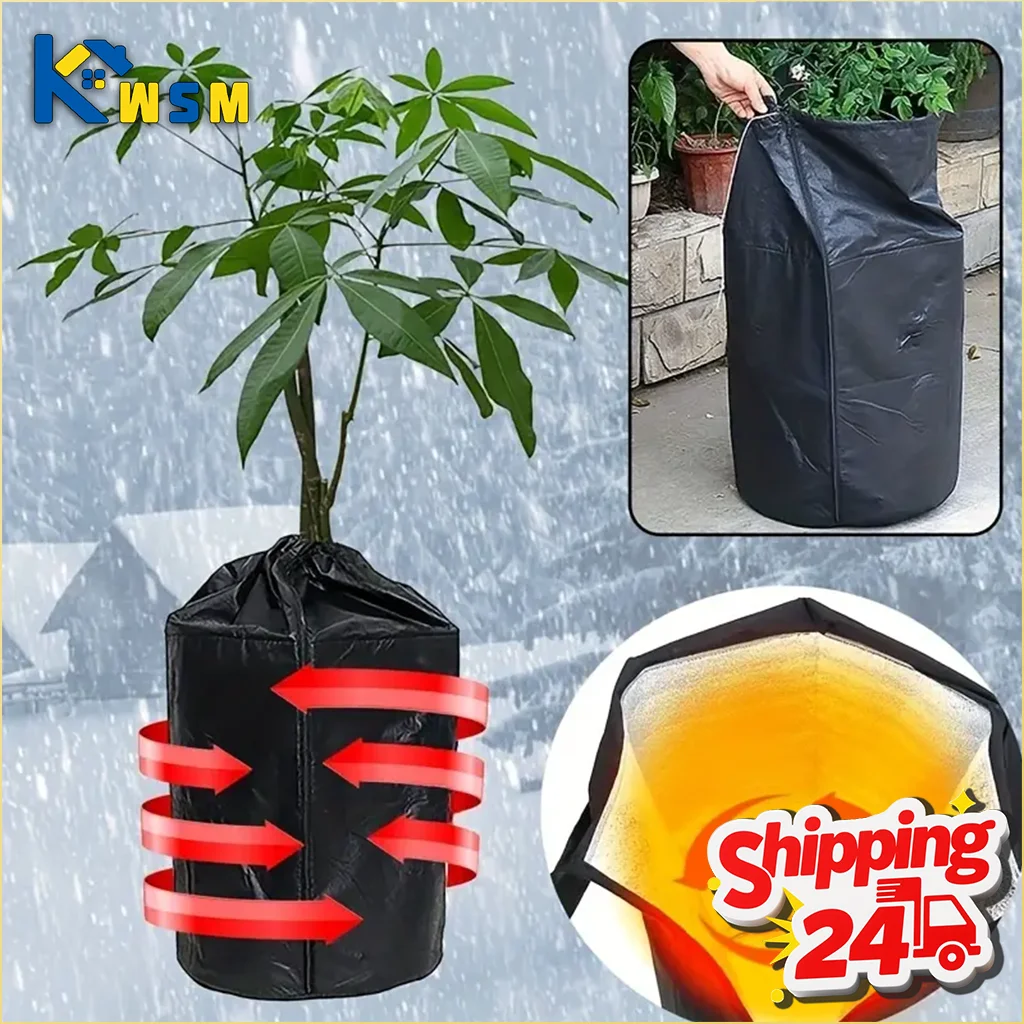 

Reusable Plant Frost Cover Winter Protection Bags with Drawstring Cold Resistant Bug Proof Garden Blanket for Trees Shrubs Palms