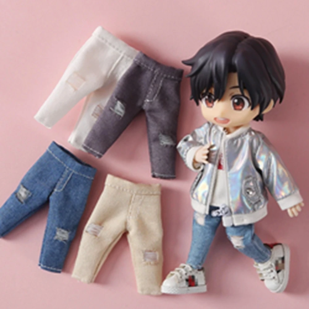 OB11 Baby Clothes BJD Doll Clothes Jeans Ripped Pants Obitsu 11 molly 1 / 12bjd GSC P9 Body Doll Accessories Costumes