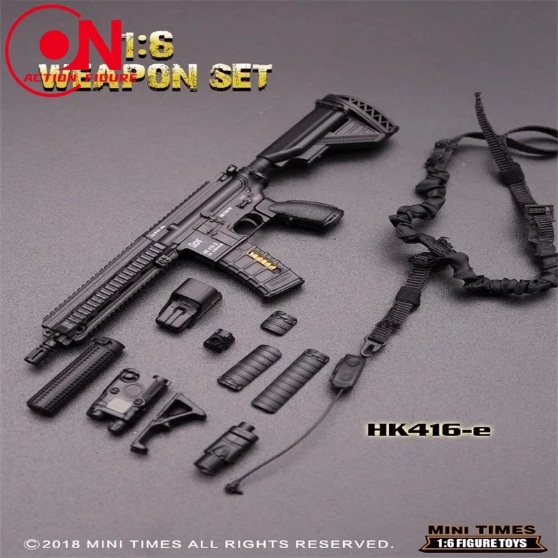 Auf Lager minitimes mini hk416 Soldat Mini Pistole Kunststoff Militär waffe Modell fit 12 ''Soldat Action figur Körper puppe