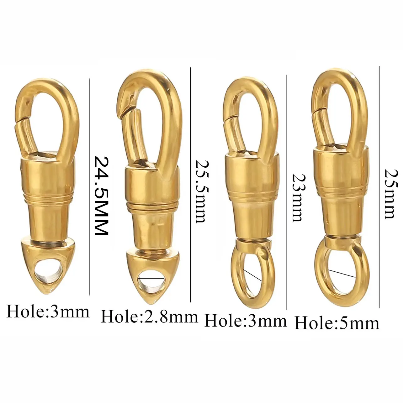 2pcs/lot Stainless Steel Bag Key Chain Hook Clasps Lobster Clasp Hooks Connectors for DIY Jewelry Making Supplies Accessories - view 4