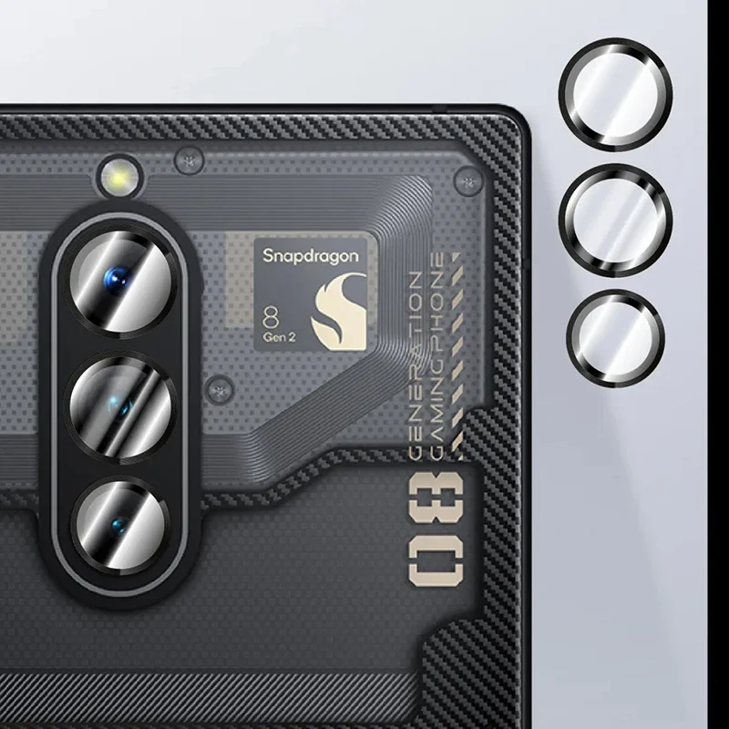 ل ZTE Nubia Red Magic 8 Pro Plus حامي عدسة الكاميرا سبائك الألومنيوم الزجاج المقسى RedMagic Magic8 8Pro حماية الفيلم