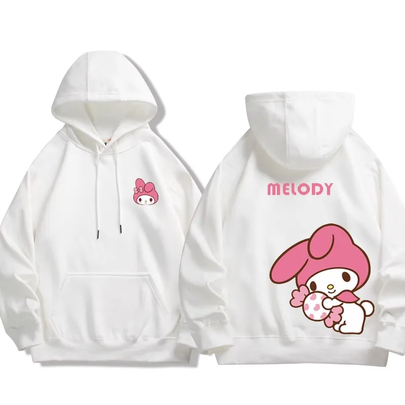 Korean version couple clothing for men and women Kuromi and Melody Cartoon Anime periphery Women hoodie in Spring and Autumn