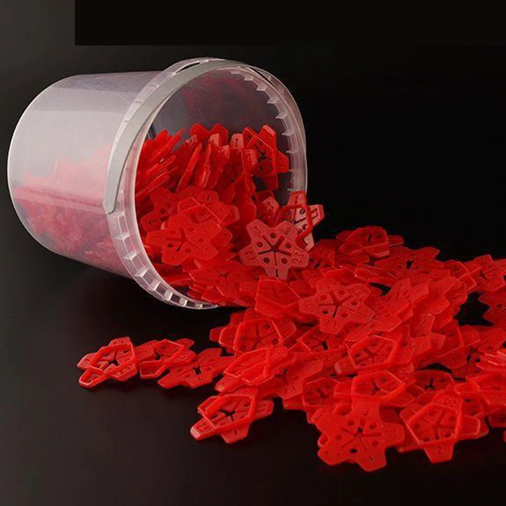 Upgraded 5in1 10-300Pcs Reusable Tile Spacers Clips Wedge Plastic Shims Ceramic Leveling System Floor Wall Gap Leveling System