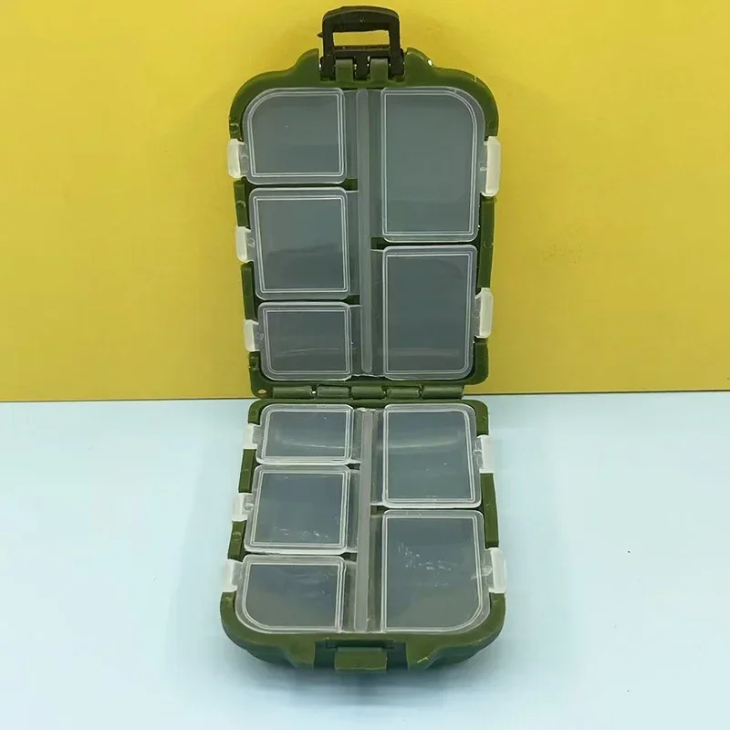Multifunctional Fishing Tackle Box Lure Gear Organizer with Dividers,Storing Hooks/Lines/Lures, Size 3.94×2.56×1.18 Inch