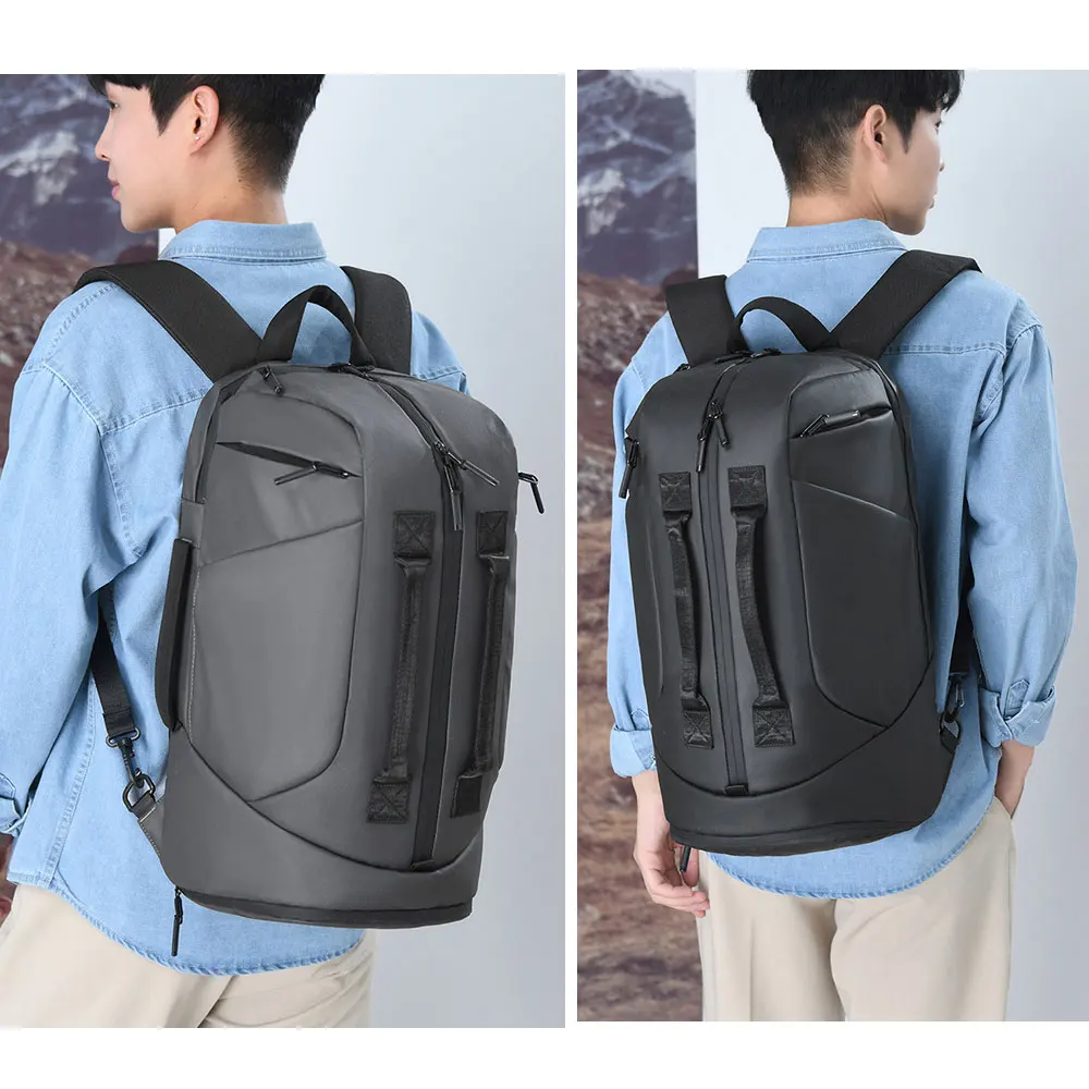 

Рюкзак для фитнеса и путешествий, большая вместимость, уличная деловая сумка для поездок на работу, кемпинга и пешего туризма с карманом для обуви, дорожный пакет для багажа